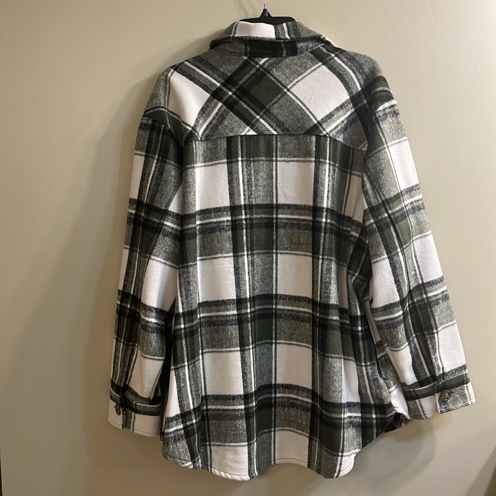 Shacket. Flannel Button Down Warm Jacket. Top. Ne… - image 8